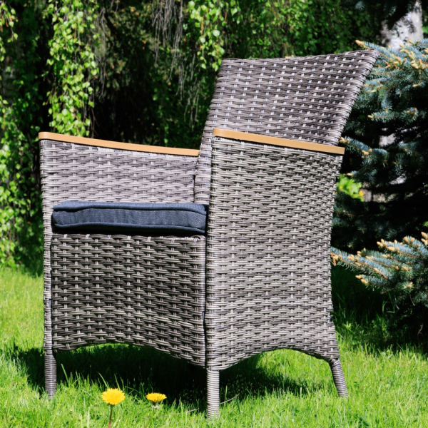 Комплект обеденных кресел Royal Family AMELIA, серые, 2 шт.